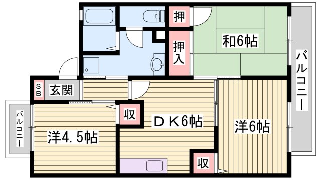 グランディール福田の間取り