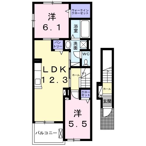 愛知県小牧市小木３（アパート）の賃貸物件の間取り