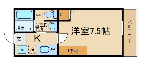 フラッティ堀川高辻の間取り
