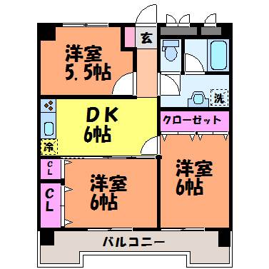 フェリオ市駅西IIの間取り