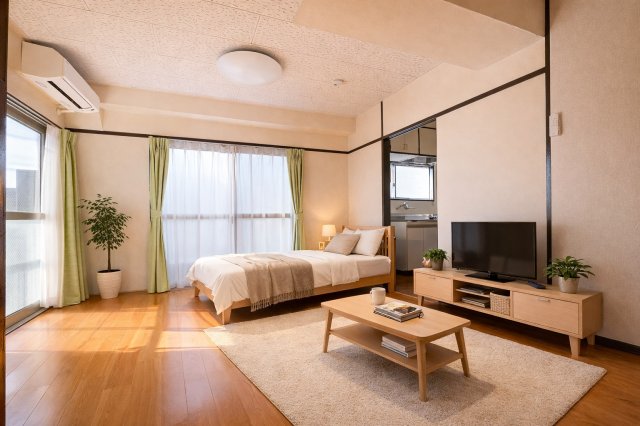 居室・リビング　家具配置イメージ画像です