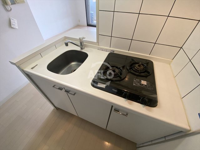 キッチン　アーバンフラッツ上町　2口ガスシステムキッチン