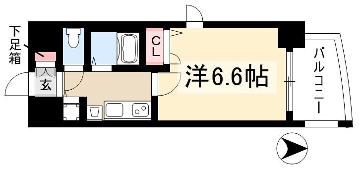 プレサンス大須観音駅前サクシードの間取り写真