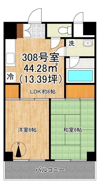 ハイツオーエドの間取り写真