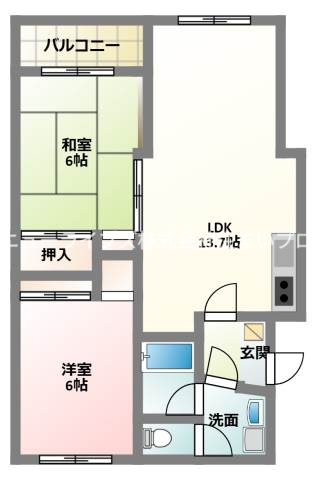 カルチェダムールC棟の間取り写真