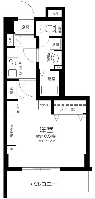 エスコート芝浦EASTの間取り写真