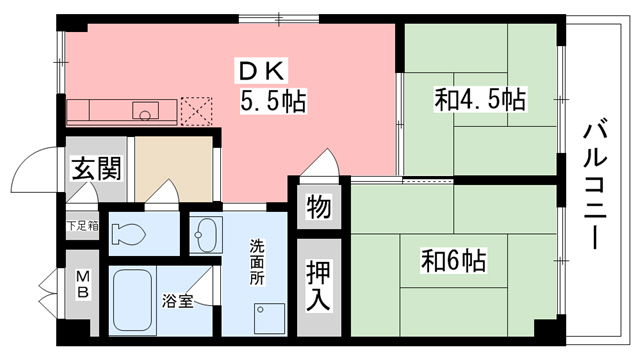 津門川ハイツの間取り