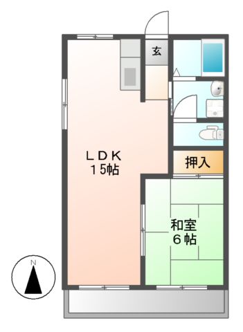 名古屋市中川区松年町のマンションの間取り