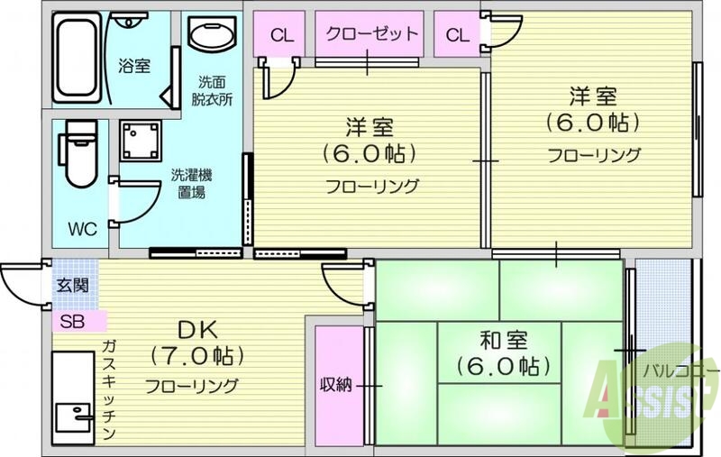 【泉崎ハイツの間取り】