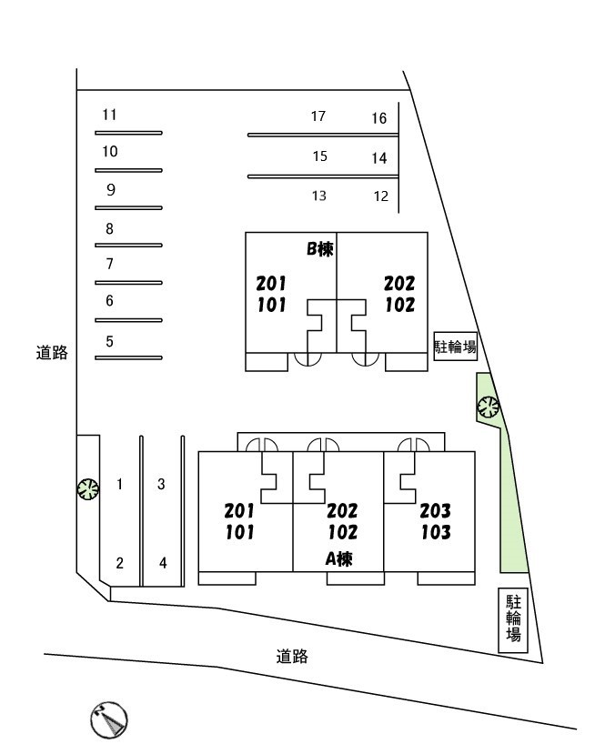 駐車場　配置図