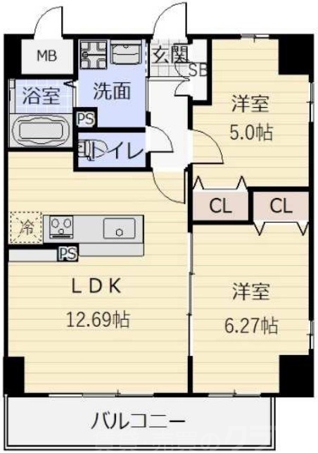 仮称）西大路新築PJの間取り