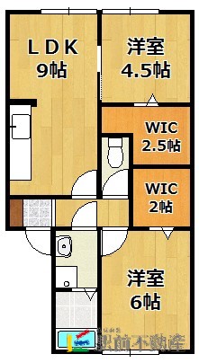 大野城市月の浦のアパートの間取り