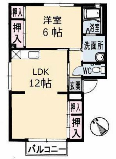 アブニール焼山中央の間取り