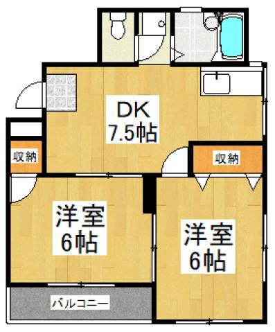 ハイツ遊歩道の間取り