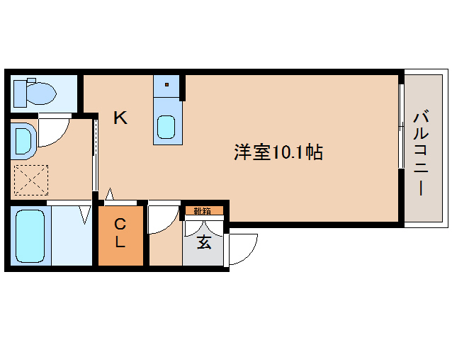 大和高田市三和町のアパートの間取り