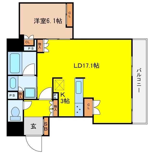 ローレルタワー心斎橋の間取り