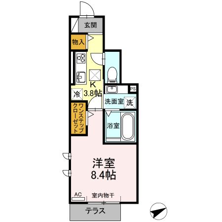 Ｄーｒｏｏｍ　ｗｉｎｇの間取り