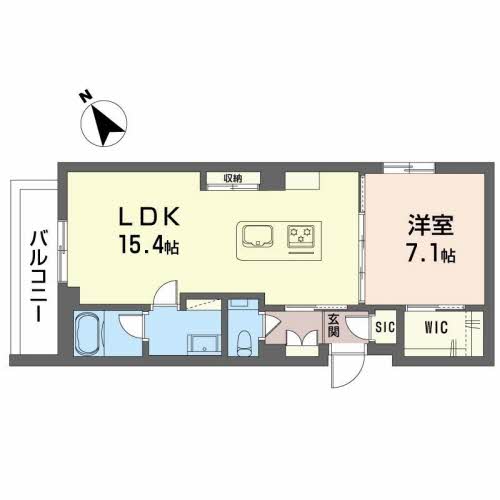 鹿児島市城山町のマンションの間取り