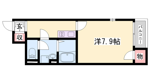 加東市上滝野のアパートの間取り