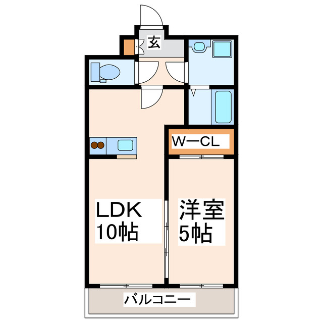 【O-heドリュー熊本駅前の間取り】