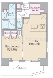 渋谷区千駄ヶ谷のマンションの間取り