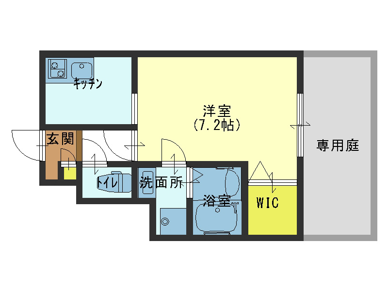 大阪市生野区鶴橋のアパートの間取り