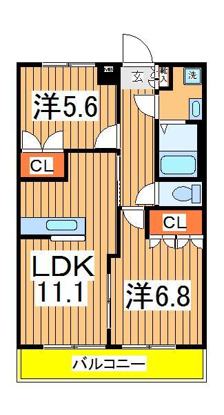 セントラルヒルズ２の間取り