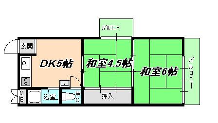 神戸市垂水区星が丘のマンションの間取り