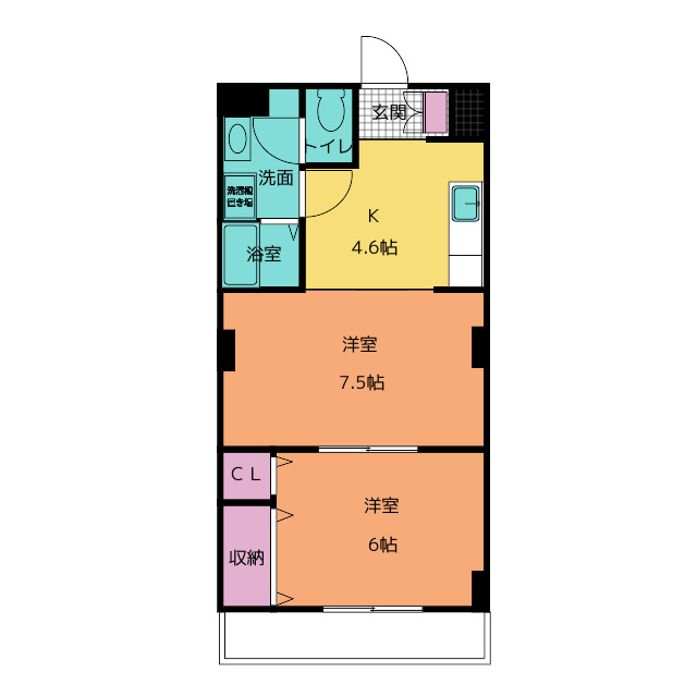 タウニー新舞子の間取り