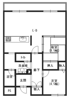 芦屋市浜町のマンションの間取り