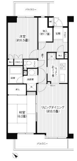 品川区小山のマンションの間取り