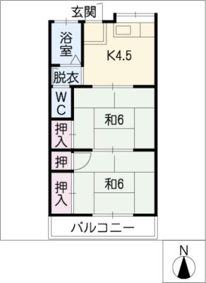 コーポ川畑の間取り