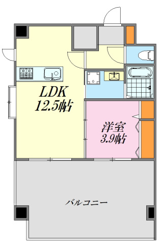 広島市佐伯区五日市中央のマンションの間取り