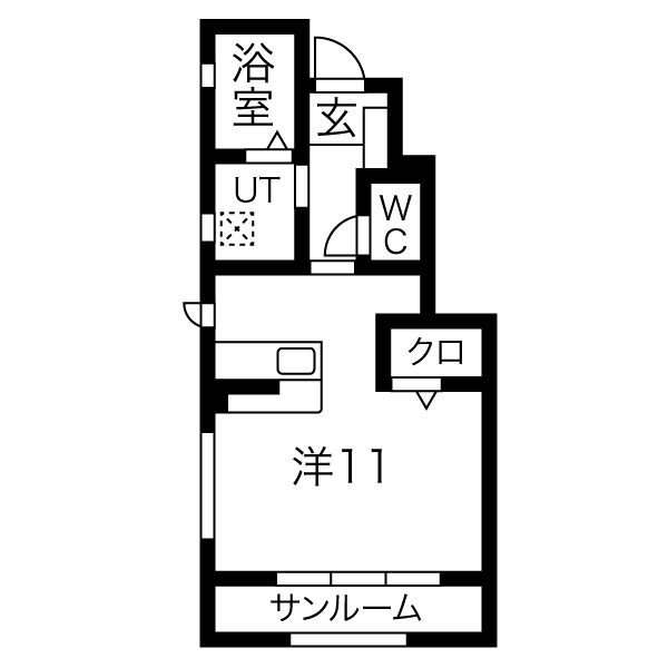 天童市長岡北のアパートの間取り