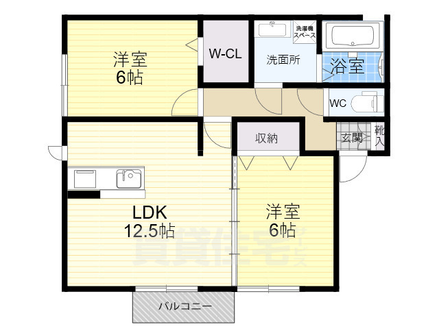 北葛城郡王寺町本町のアパートの間取り