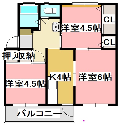 高峰コーポの間取り