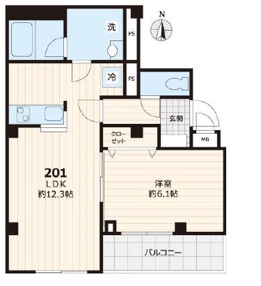 墨田区錦糸のマンションの間取り