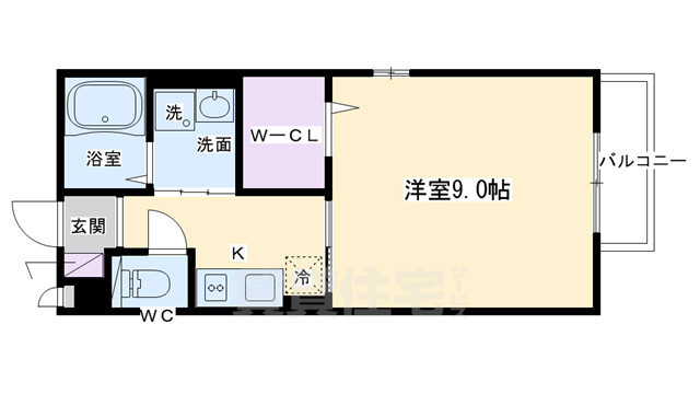 京都市南区上鳥羽川端町のアパートの間取り