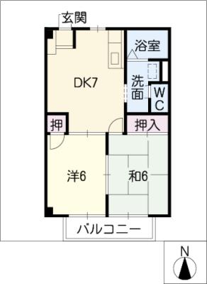 サンハイツ関の間取り