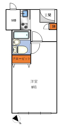 港区六本木のマンションの間取り