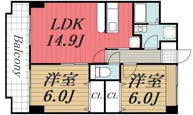 市原市北国分寺台のマンションの間取り