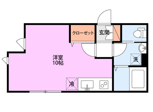 新潟市中央区沼垂西のアパートの間取り