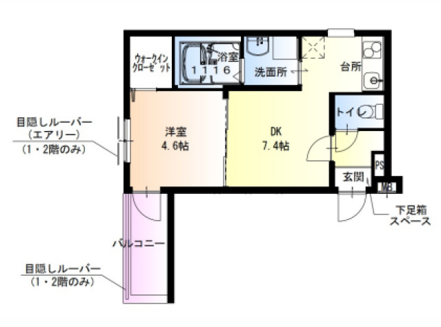 フジパレス大日V番館の間取り