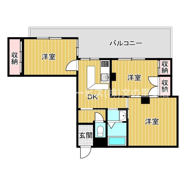 大阪市天王寺区勝山のマンションの間取り