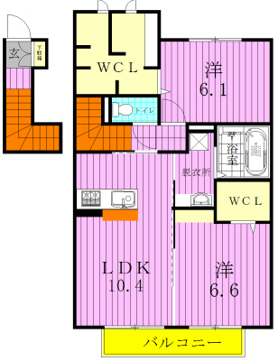 アズールＢの間取り