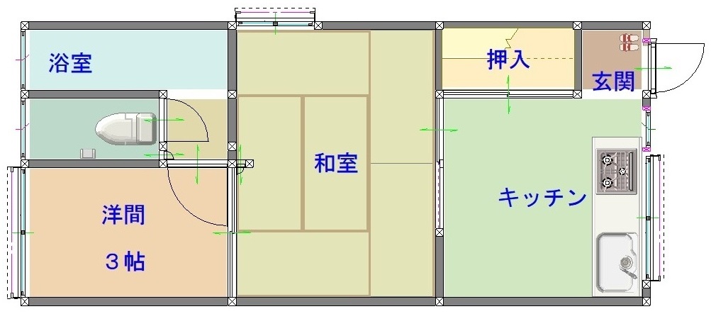 栄荘の間取り