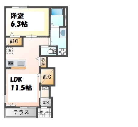 エコハウス華園社の間取り