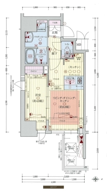 プレサンス北浜レガーロの間取り