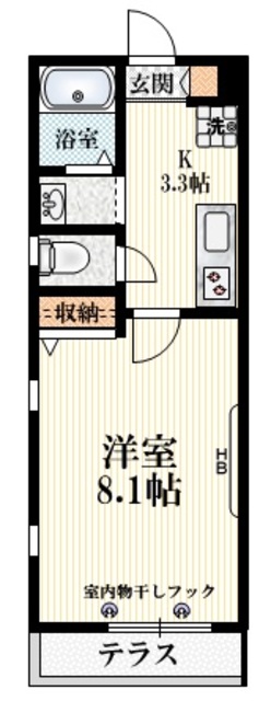 東村山市萩山町のマンションの間取り