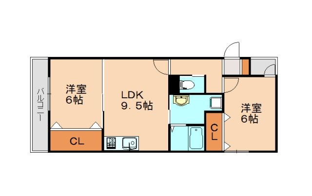 糟屋郡志免町志免中央のマンションの間取り